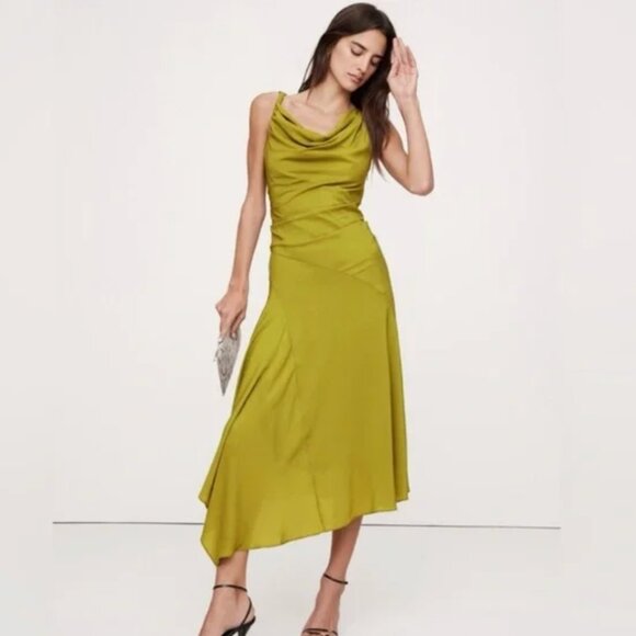 Crepe Twist-Shoulder Dress - Picture 1 of 6